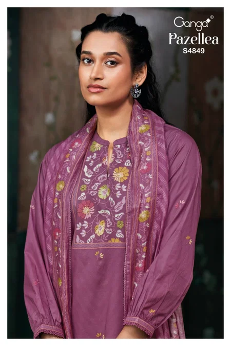 Pazellea 4849 By Ganga Cotton Printed Designer Salwar Suits
